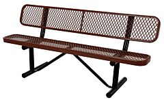 Vestil Ben-Mx-72-Bn Steel Bench Expanded Metal 72" Brown