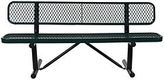 Vestil Ben-Mx-72-Gn Steel Bench Expanded Metal 72" Green