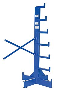 Vestil Bar-A-84-S Steel Bar Stock Tree Add On Single Sided 38-1/2" X 62" X 80-1/2" 500 Lb. Capacity, Blue