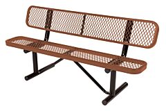 Vestil Ben-Mx-96-Bn Steel Bench Expanded Metal 96" Brown