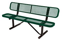 Vestil Ben-Mx-96-Gn Steel Bench Expanded Metal 96" Green