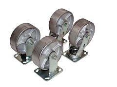 Vestil D-Ck4-Sc8-2 Semi Steel Caster Kit 8" X 2" 4800 Lb. Capacity, Silver
