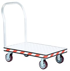 Vestil Atp-C-2436 Aluminum Heavy Duty Tread Plate Platform Truck 24 In. X 36 In. 3600 Lb. Capacity Silver
