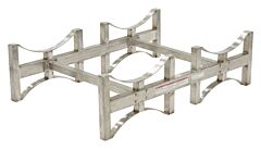 Vestil Drum-Rack-2-Ss Stainless Steel Stackable Drum Rack 2 Drum 55 Gallon 1600 Lb. Capacity, Silver