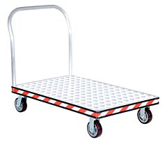 Vestil Atp-C-3048 Aluminum Heavy Duty Tread Plate Platform Truck 30 In. X 48 In. 3600 Lb. Capacity Silver