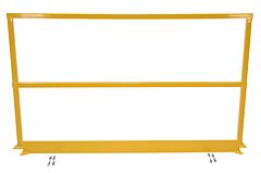 Vestil Sq-108-Tb-Hwr Steel Safety Handrail With Hardware And Toe Board 110" X 4" X 42", Yellow