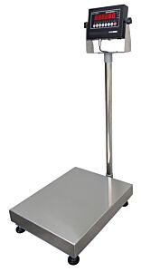 Vestil Bs-915-1212-100 Steel Bench Scale With Stainless Steel Tray 12" X 12" Platform 100 Lb. Capacity, Silver