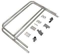Vestil Awr-Hr-9-Rf Aluminum Bolt On Handrail 9 Ft. For Aluminum Walk Ramps Retro Fit Silver