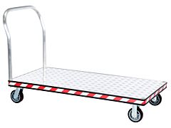 Vestil Atp-C-3060 Aluminum Heavy Duty Tread Plate Platform Truck 30 In. X 60 In. 3600 Lb. Capacity Silver