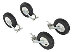 Vestil Aha-Pnu-Rf Pneumatic Rubber Casters 12 In. X 3-1/2 In. Swivel 4-Position Lock Casters 1,500 Lb. Capacity Black/White