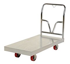 Vestil Asd-3672 Aluminum Sheet Deck Platform Truck 76-5/8 In. X 36 In. X 37-1/8 In. 3600 Lb. Capacity Silver