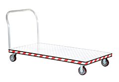 Vestil Atp-C-3672 Aluminum Heavy Duty Tread Plate Platform Truck 36 In. X 72 In. 3600 Lb. Capacity Silver