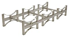 Vestil Drum-Rack-3-Ss Stainless Steel Stackable Drum Rack 3 Drum 55 Gallon 2400 Lb. Capacity, Silver