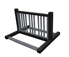 Vestil Br-P6-Bk-Ch Plastic Eco-Friendly Bike Rack 6 Position Insert 48-7/16" X 42" X 31", Black/Charcoal