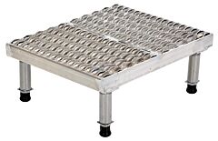 Vestil Ahw-H-2424-A Aluminum Adjustable Work-Mate Stand 24-1/8" X 23-5/8" X 9-1/2" 500 Lb. Capacity, Silver