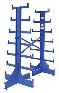 Vestil Bar-R-84-D Steel Dual Sided Bar Stock Tree Starter Unit 7 Levels 500 Lb. Capacity, Per Arm Blue