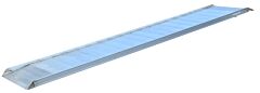 Vestil Awr-28-12A Aluminum Wheel Walk Ramp Overlapping Style 144" X 28" 1900 Lb. Capacity, Silver