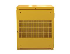 Vestil Cyl-V-4 Steel Vertical Cylinder Cabinet 32" X 30" X 35-1/4" 4 Cylinder Capacity, Yellow