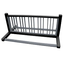 Vestil Br-P10-Bk-Ch Plastic Eco-Friendly Bike Rack 10 Position Insert 72" X 42" X 31", Black/Charcoal