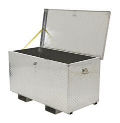 Vestil Apts-3648-F Aluminum Portable Tool Box With Fork Pockets 25-7/8 In. X 49-1/4 In. X 40-1/16 In. 2500 Lb. Capacity Silver