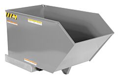 Vestil H-50-Ld-Gy-Mg Steel Light Duty Low Profile Self Dumping Hopper 1/2 Cubic Yard 2000 Lb. Capacity, Machine Gray