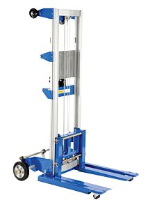 Vestil A-Lift-S-Hp Aluminum/Steel Adjustable Straddle Manual Hand Winch Lift Trucks 400 Lb. Capacity Silver/Blue
