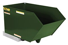 Vestil H-50-Md-Grn-H Steel Medium Duty Low Profile Self Dumping Hopper 1/2 Cubic Yard 4000 Lb. Capacity, Hunter Green
