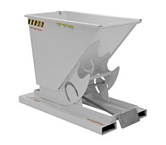 Vestil D-25-Hd-Sl Steel Heavy Duty Self Dumping Hopper 1/4 Cubic Yard 6000 Lb. Capacity, Silver Lining