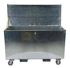 Vestil Apts-3648-Cf Aluminum Portable Tool Box With Casters And Fork Pockets 25-7/8 In. X 49-1/4 In. X 44-3/4 In. 2500 Lb. Capacity Silver