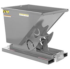 Vestil D-50-Ld-Gy-Mg Steel Light Duty Self Dumping Hopper 1/2 Cubic Yard 2000 Lb. Capacity, Machine Gray