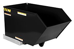 Vestil H-50-Hd-Blk-Sg Steel Heavy Duty Low Profile Self Dumping Hopper 1/2 Cubic Yard 6000 Lb. Capacity, Semi Gloss Black