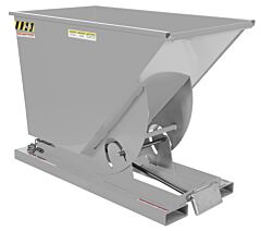 Vestil D-75-Ld-Sl Steel Light Duty Self Dumping Hopper 3/4 Cubic Yard 2000 Lb. Capacity, Silver Lining