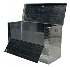 Vestil Apts-3660-Fd Aluminum Portable Tool Box With Fold Down Front Door 25-7/8 In. X 61-1/4 In. X 37-1/16 In. 2500 Lb. Capacity Silver