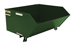 Vestil H-100-Md-Grn-H Steel Medium Duty Low Profile Self Dumping Hopper 1 Cubic Yard 4000 Lb. Capacity, Hunter Green