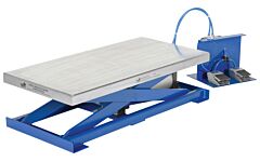Vestil At-10 Steel Pneumatic Scissor Lift Table 39-1/2 In. X 19-3/4 In. X 29-1/2 In. 200 Lb. Capacity Blue
