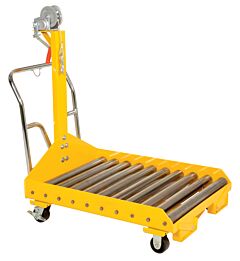 Vestil Btc-Cart-Winch Fork Truck Battery Transfer Platforms With Winch And Caster 4000 Lb. Capacity, Yellow