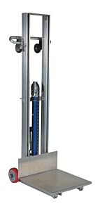 Vestil Allh-2020-Fw Aluminum Lite Load Lift With Foot Pump And Fixed Wheels 20 In. X 20 In. Platform 400 Lb. Capacity Silver