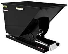 Vestil D-100-Md-Blk-Sg Steel Medium Duty Self Dumping Hopper 1 Cubic Yard 4000 Lb. Capacity, Semi Gloss Black