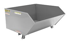 Vestil H-100-Hd-Gy-Mg Steel Heavy Duty Low Profile Self Dumping Hopper 1 Cubic Yard 6000 Lb. Capacity, Machine Gray