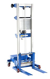 Vestil A-Lift-Cb-Hp Aluminum/Steel Manual Hand Winch Lift Truck With Counter Balance 400 Lb. Capacity Silver/Blue