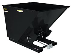 Vestil D-100-Hd-Blk-Sg Steel Heavy Duty Self Dumping Hopper 1 Cubic Yard 6000 Lb. Capacity, Semi Gloss Black