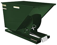 Vestil D-100-Hd-Grn-H Steel Heavy Duty Self Dumping Hopper 1 Cubic Yard 6000 Lb. Capacity, Hunter Green