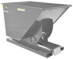 Vestil D-100-Hd-Gy-Mg Steel Heavy Duty Self Dumping Hopper 1 Cubic Yard 6000 Lb. Capacity, Machine Gray