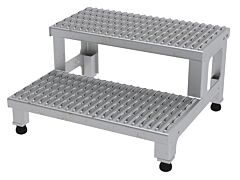 Vestil Asp-24-Ss Stainless Steel Adjustable Step Mate Stand 2 Step 22-7/8 In. X 23-3/4 In. X 15-1/4 In. 500 Lb. Capacity Silver