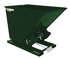 Vestil D-150-Md-Grn-H Steel Medium Duty Self Dumping Hopper 1-1/2 Cubic Yard 4000 Lb. Capacity, Hunter Green