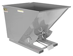 Vestil D-200-Md-Gy-Mg Steel Medium Duty Self Dumping Hopper 2 Cubic Yard 4000 Lb. Capacity, Machine Gray