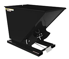 Vestil D-150-Hd-Blk-Sg Steel Heavy Duty Self Dumping Hopper 1-1/2 Cubic Yard 6000 Lb. Capacity, Semi Gloss Black