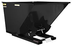 Vestil D-250-Md-Blk-Sg Steel Medium Duty Self Dumping Hopper 2-1/2 Cubic Yard 4000 Lb. Capacity, Semi Gloss Black