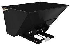 Vestil D-300-Hd-Blk-Sg Steel Heavy Duty Self Dumping Hopper 3 Cubic Yard 6000 Lb. Capacity, Semi Gloss Black