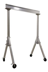 Vestil Fha-4-15-10 Aluminum Fixed Gantry Crane With Phenolic Locking Casters 15 Ft. X 10 Ft. 4000 Lb. Capacity, Silver